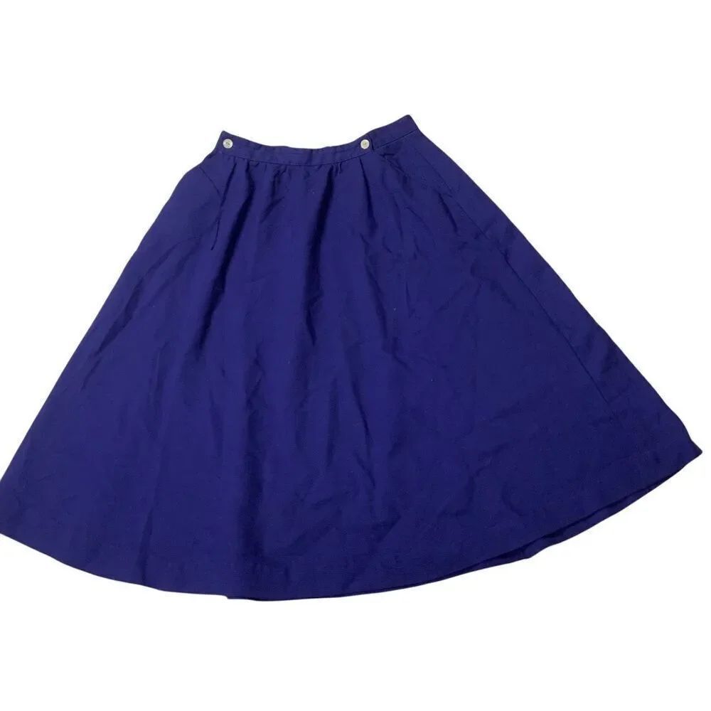 Vintage Navy Blue Skater Skirt